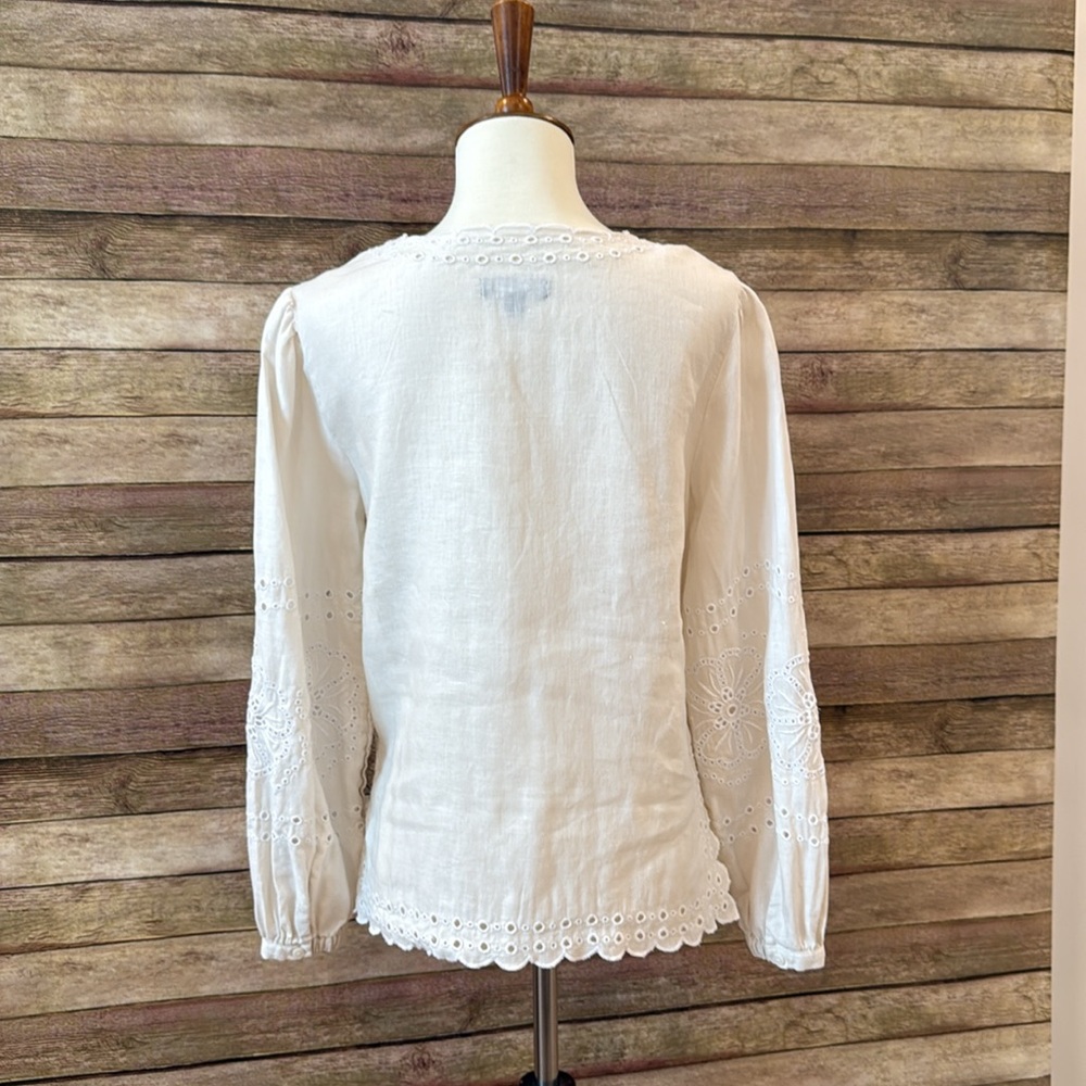 J Crew Linen Top - Picture 4 of 7
